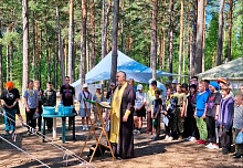 Иерей Александр Семенов совершил молебен на начало всякого доброго дела в детском лагере на Вуоксе