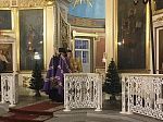 Великая вечерня и награждение настоятеля храма Коневской иконы Божией Матери протоиерея Сергия Белькова.